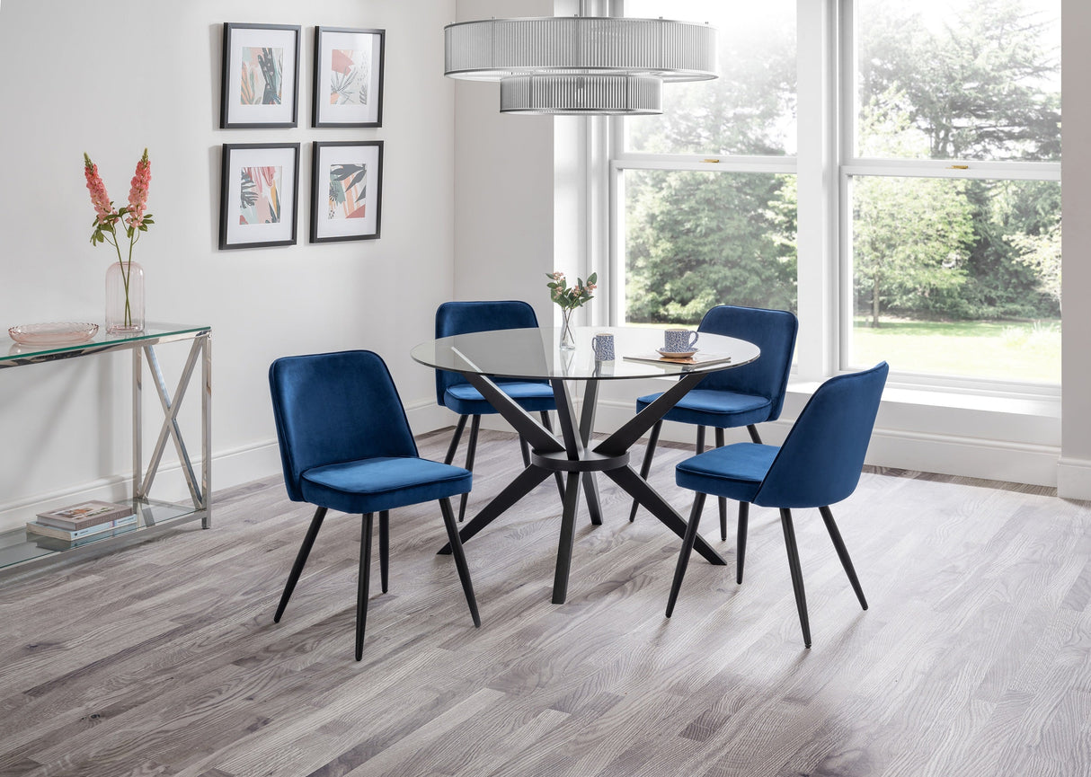 Hayden Dining Table & 4 Burgess Chairs - Julian Bowen