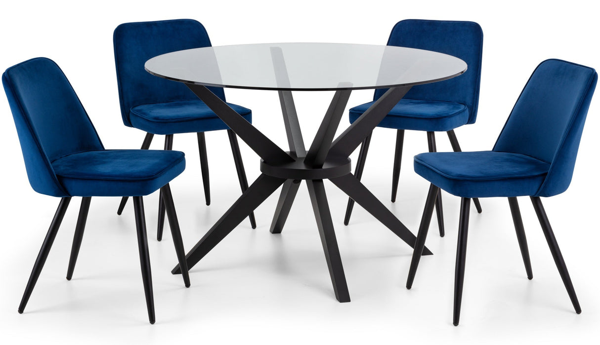 Hayden Dining Table & 4 Burgess Chairs - Julian Bowen