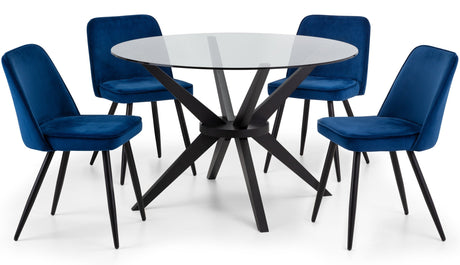 Hayden Dining Table & 4 Burgess Chairs - Julian Bowen
