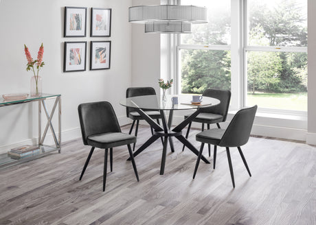 Hayden Dining Table & 4 Burgess Chairs - Julian Bowen