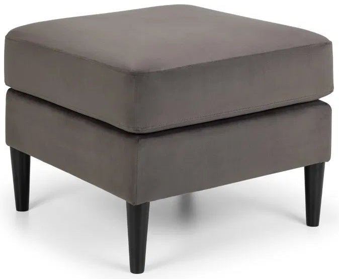 Hayward Velvet Ottoman Stool - Julian Bowen