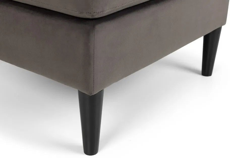 Hayward Velvet Ottoman Stool - Julian Bowen