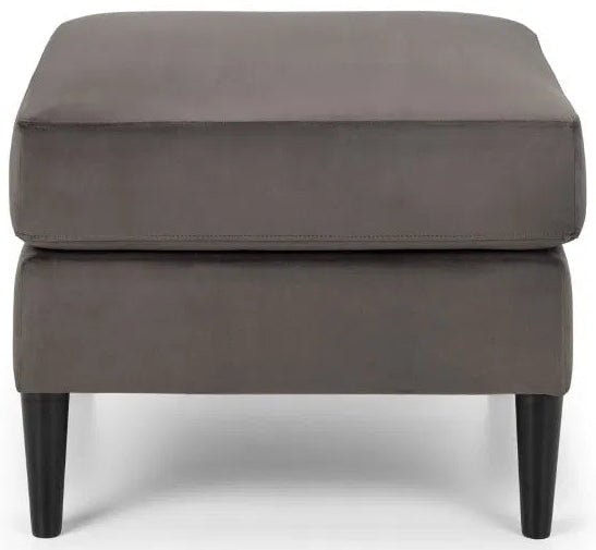 Hayward Velvet Ottoman Stool - Julian Bowen