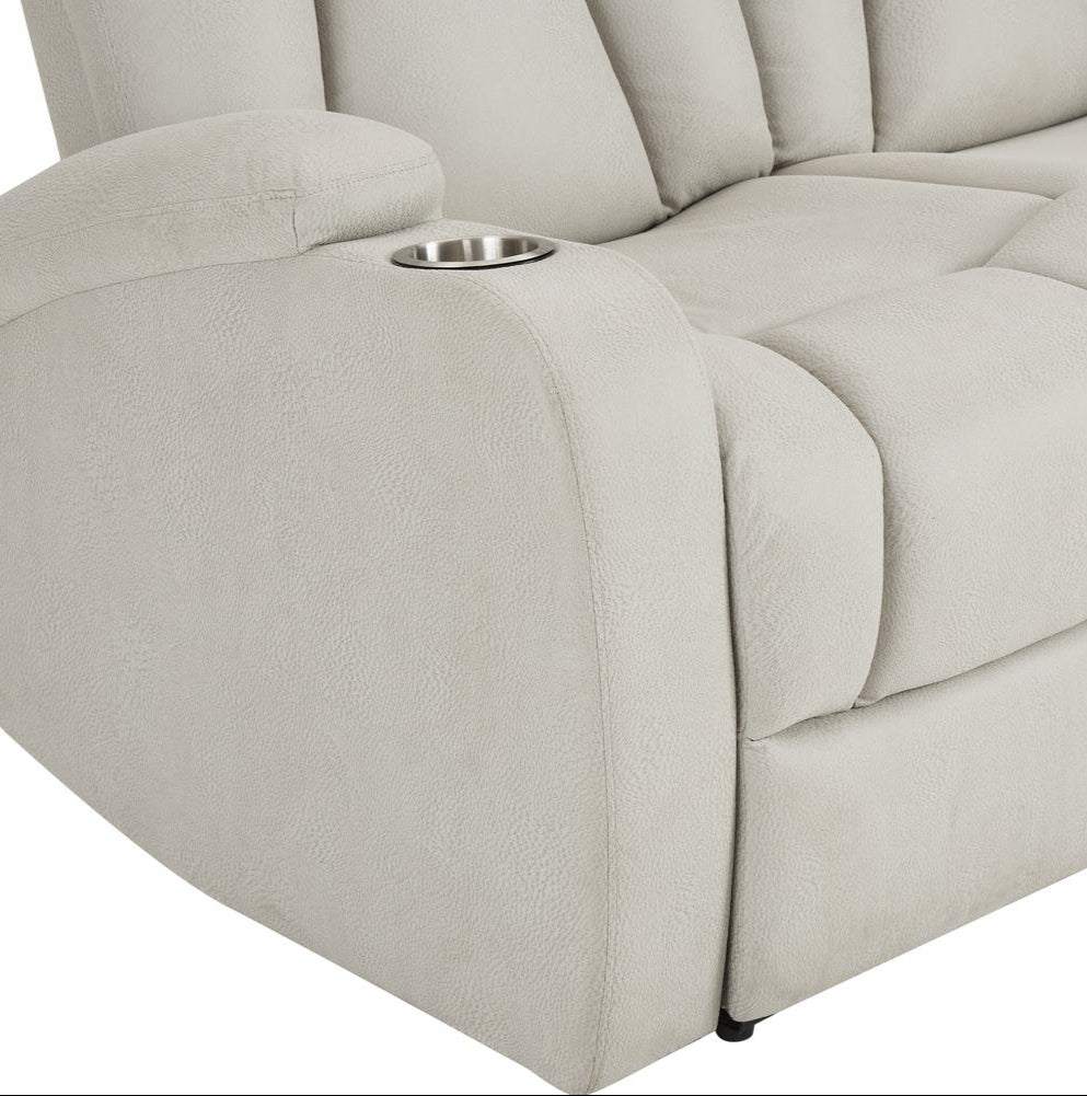 Hazel Air Leather 2 Seater Electric Reclining Sofa - TGC