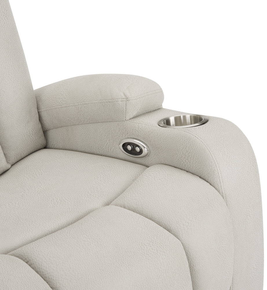 Hazel Air Leather 2 Seater Electric Reclining Sofa - TGC