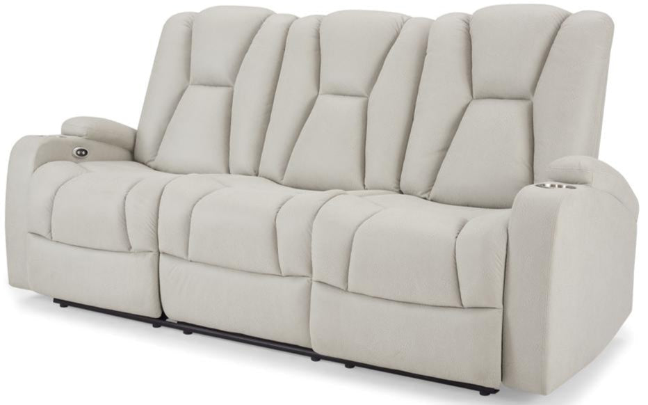 Hazel Air Leather 3 Seater Electric Reclining Sofa - TGC