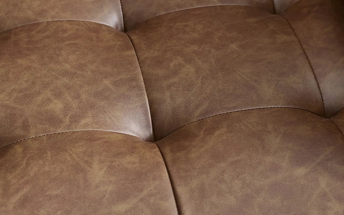 Henley Faux Leather 3 Seater Sofa with Bolsters - Julian Bowen