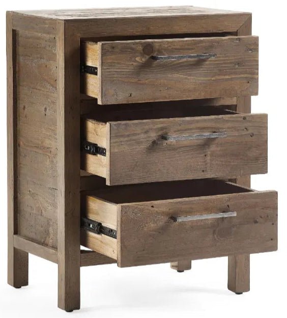 Heritage 3 Drawer Bedside Table - Julian Bowen