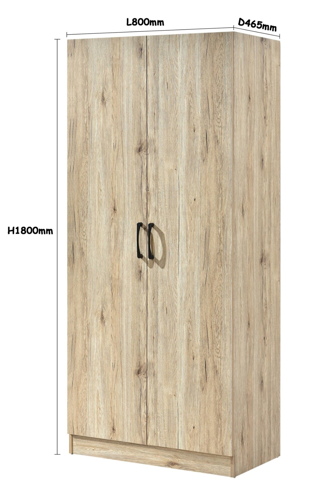 Highbury 2 Door Double Wardrobe - Swish Furniture