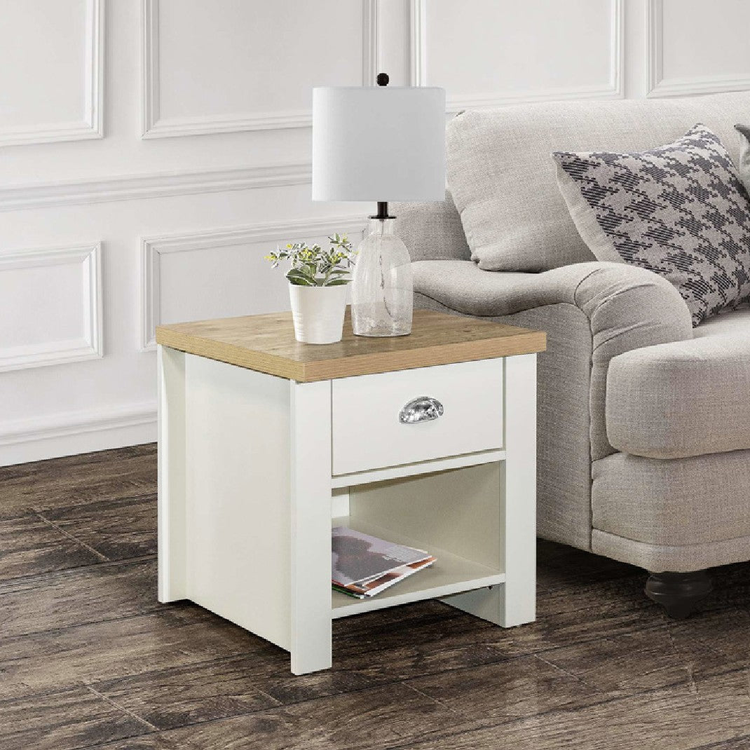 Highgate 1 Drawer Lamp Side Table - Birlea