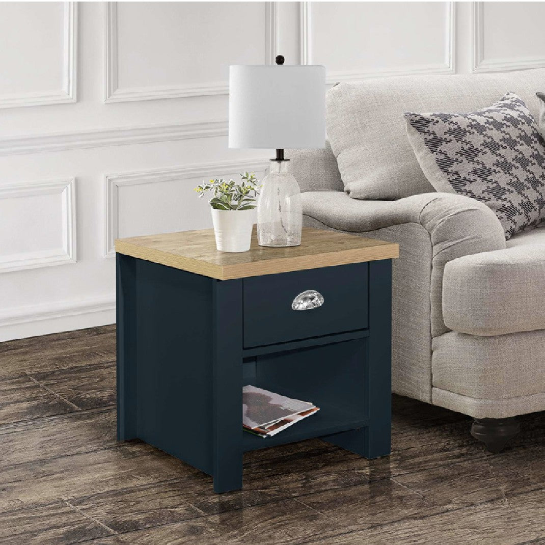 Highgate 1 Drawer Lamp Side Table - Birlea