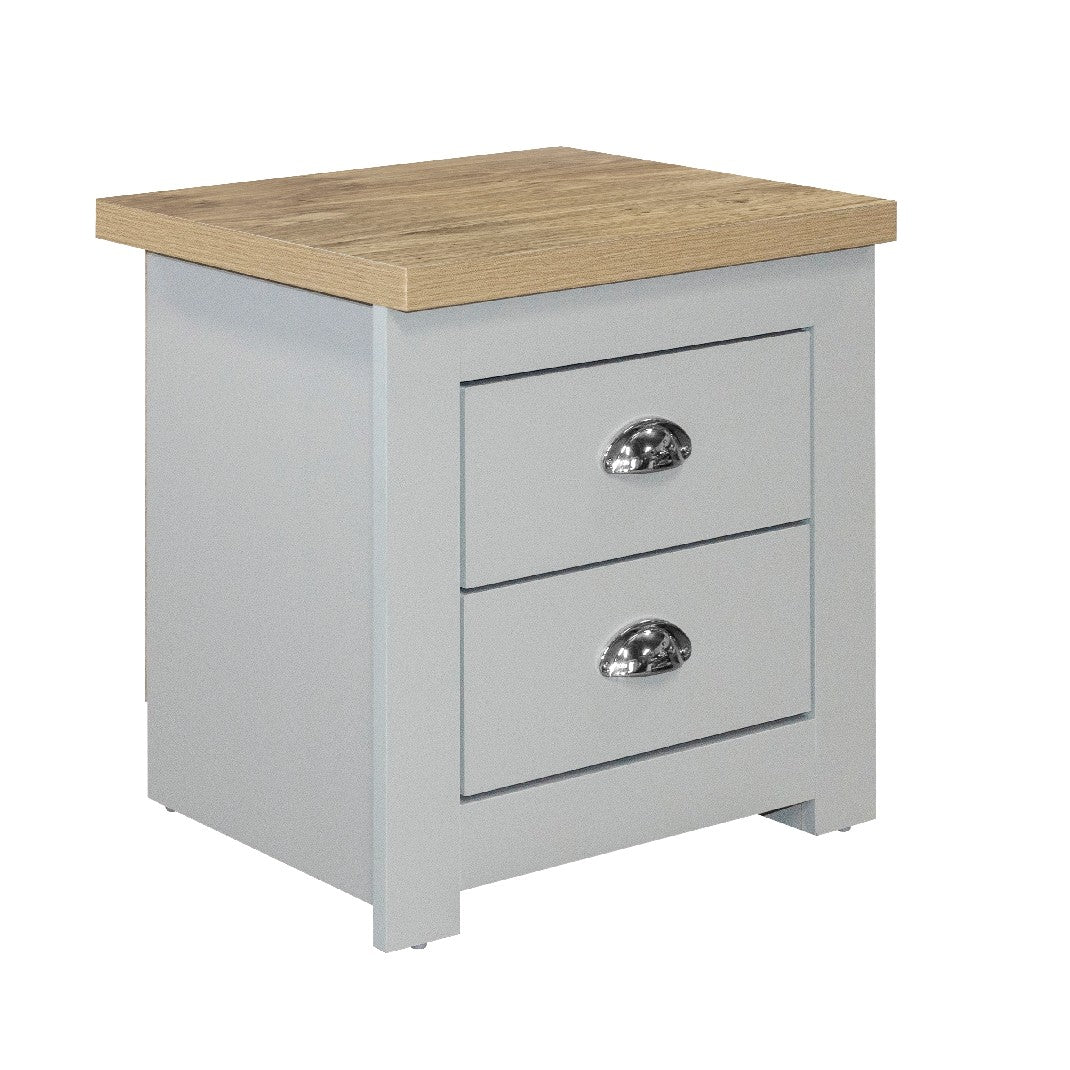 Highgate 2 Drawer Bedside - Birlea