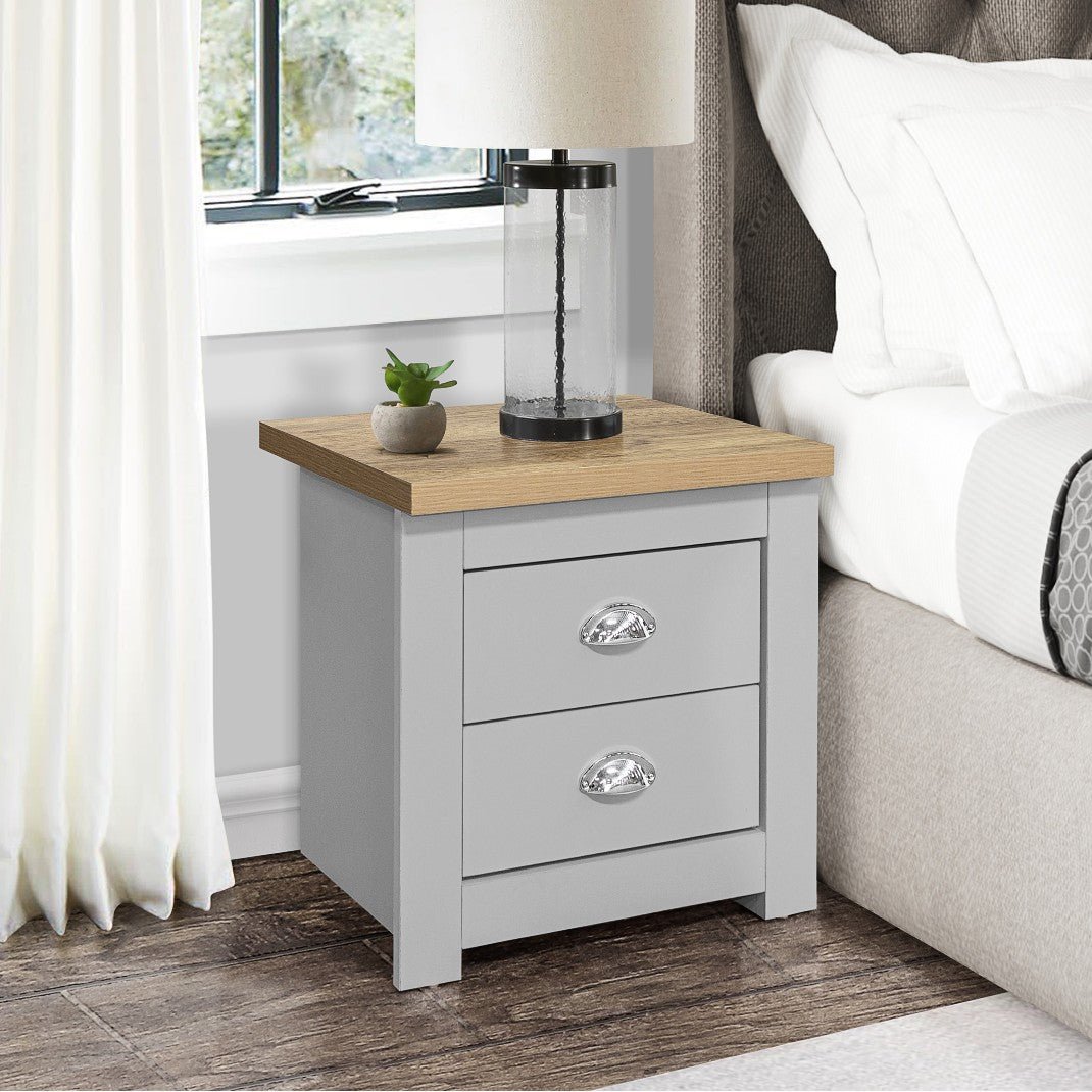 Highgate 2 Drawer Bedside - Birlea