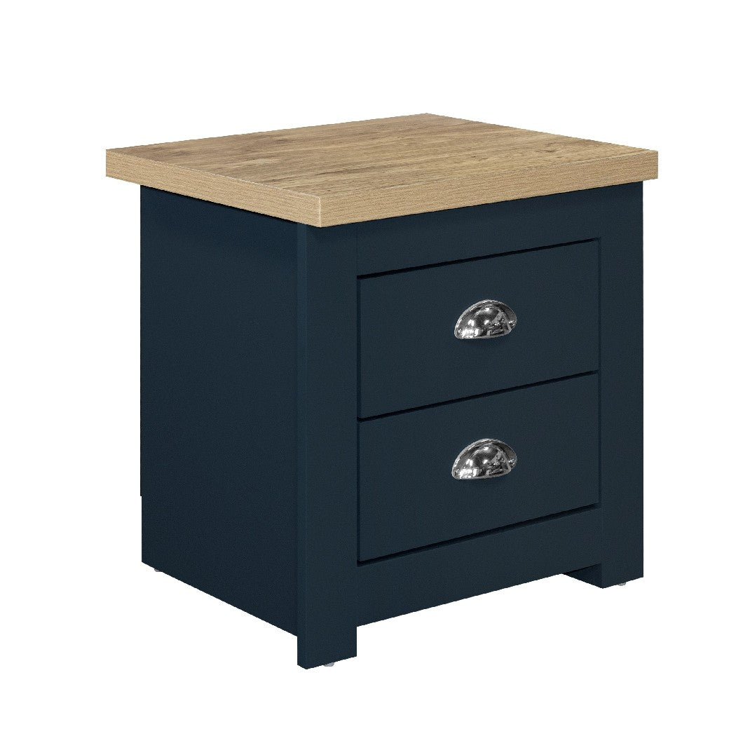 Highgate 2 Drawer Bedside - Birlea