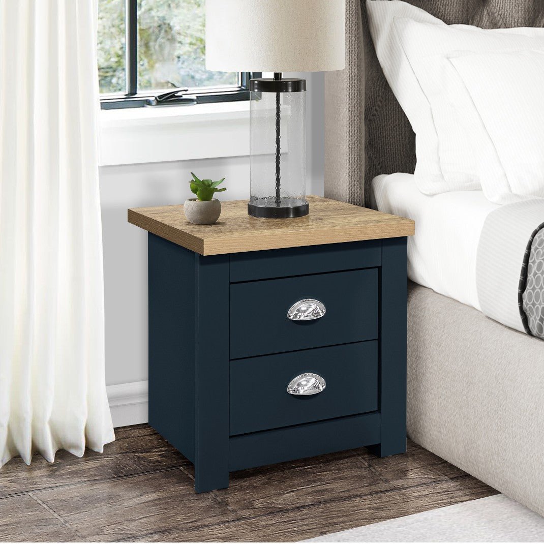 Highgate 2 Drawer Bedside - Birlea
