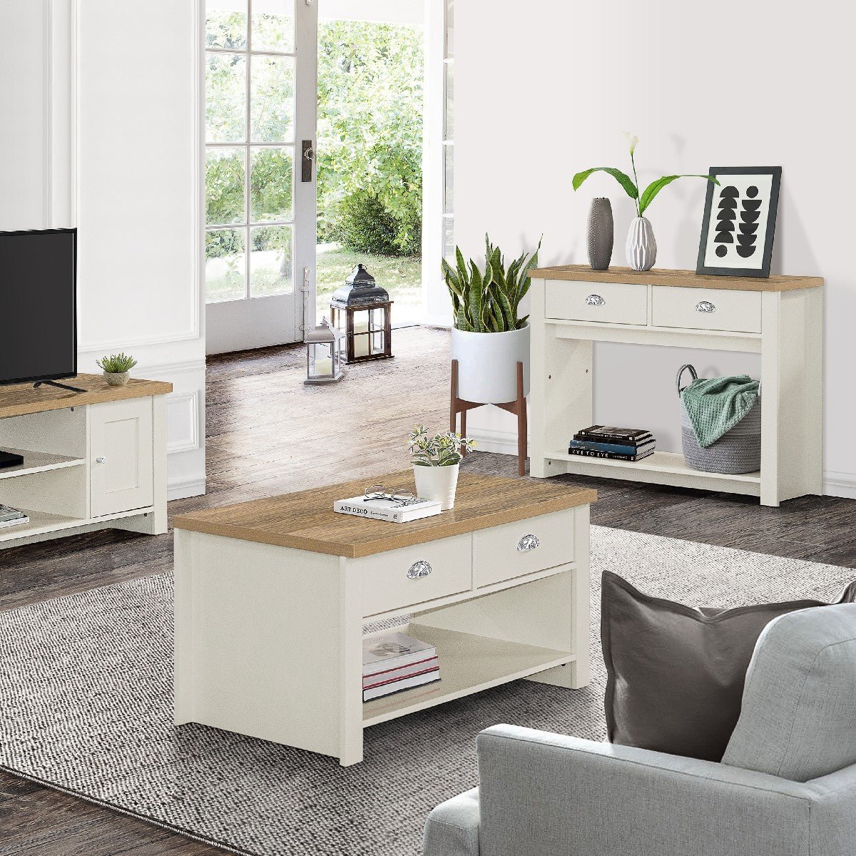 Highgate 2 Drawer Coffee Table - Birlea