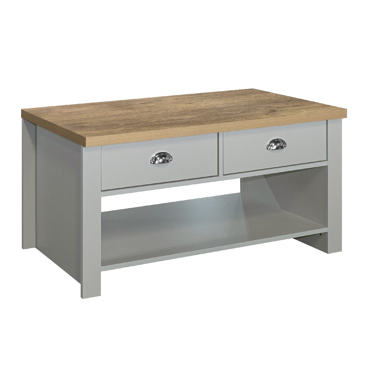 Highgate 2 Drawer Coffee Table - Birlea