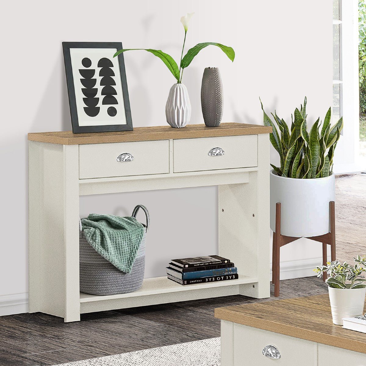 Highgate 2 Drawer Console Table - Birlea