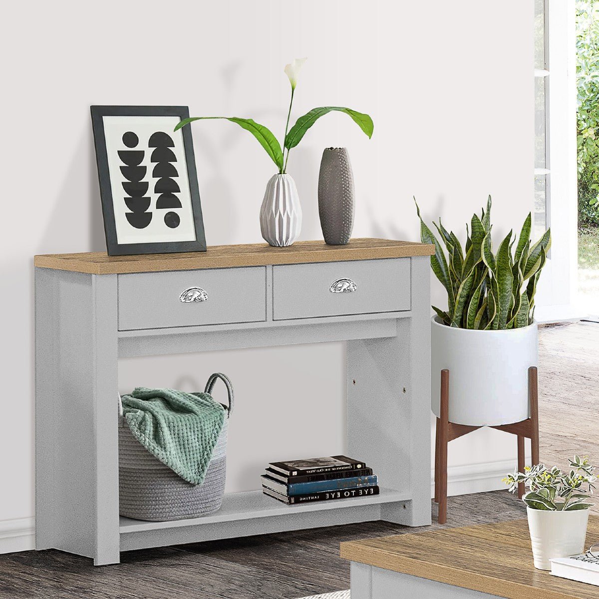 Highgate 2 Drawer Console Table - Birlea