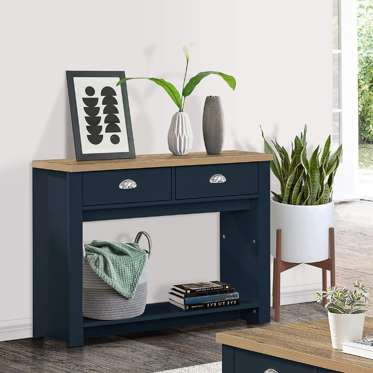 Highgate 2 Drawer Console Table - Birlea