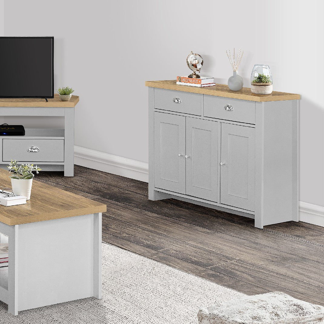 Highgate 3 Door 2 Drawer Sideboard - Birlea