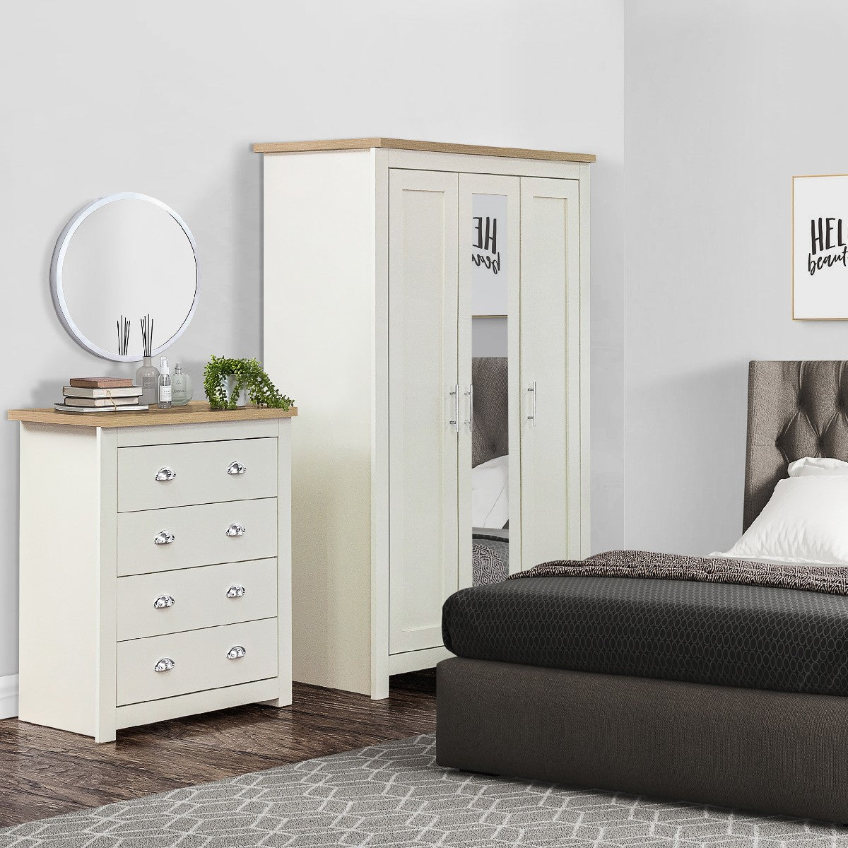Highgate 3 Door Mirrored Wardrobe - Birlea