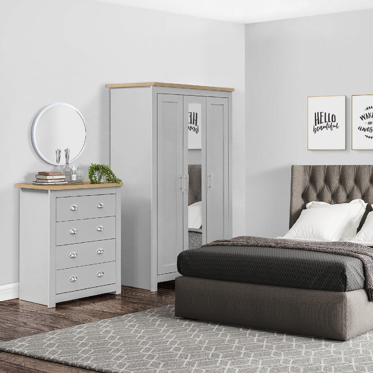 Highgate 3 Door Mirrored Wardrobe - Birlea