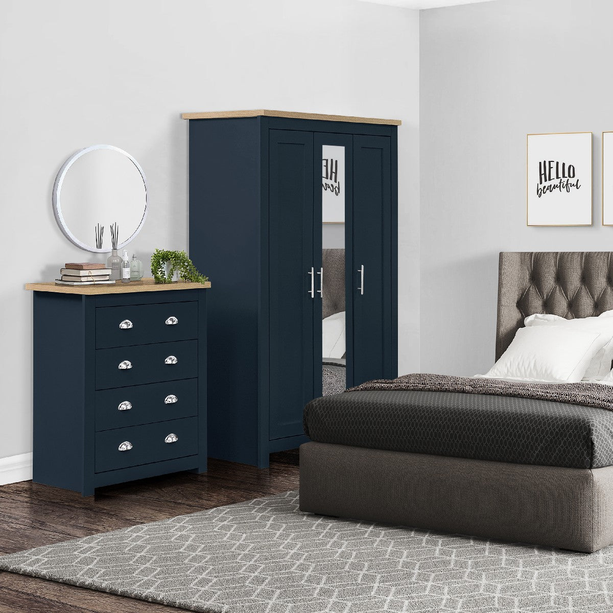 Highgate 3 Door Mirrored Wardrobe - Birlea