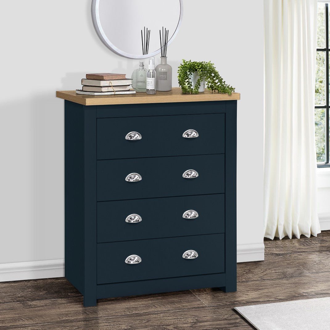 Highgate 4 Drawer Chest - Birlea