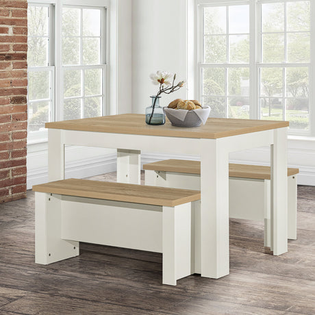 Highgate Dining Table & Bench Set - Birlea