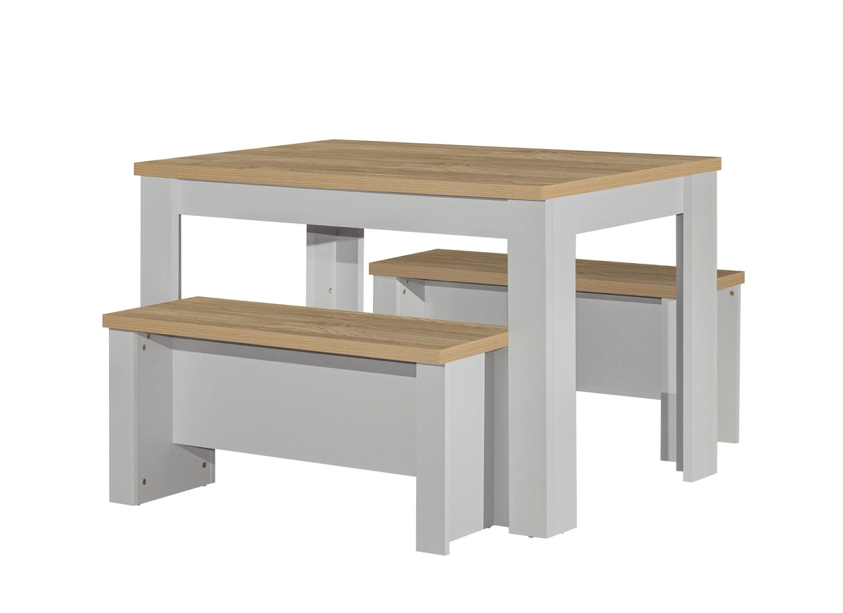 Highgate Dining Table & Bench Set - Birlea