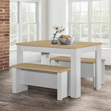 Highgate Dining Table & Bench Set - Birlea