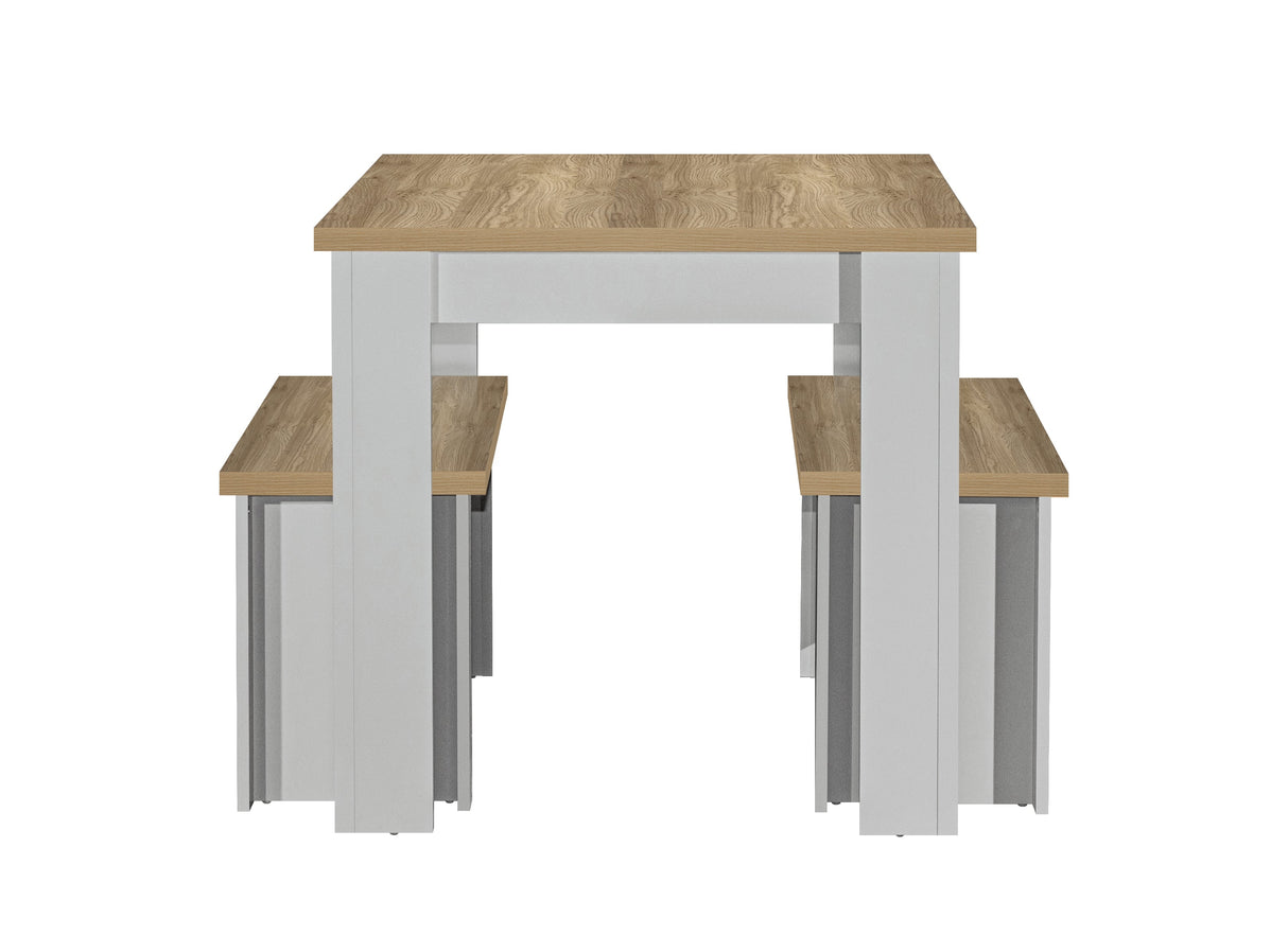 Highgate Dining Table & Bench Set - Birlea
