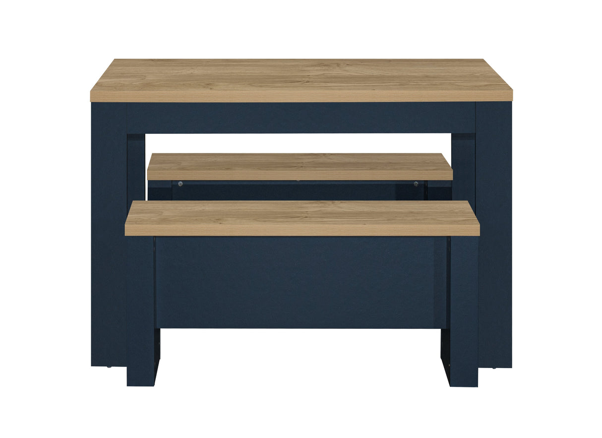 Highgate Dining Table & Bench Set - Birlea