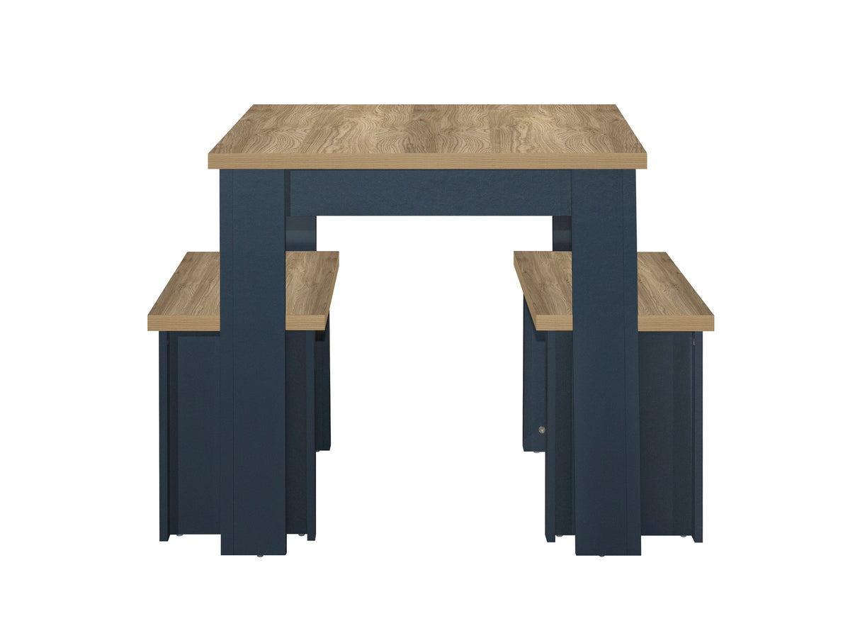Highgate Dining Table & Bench Set - Birlea