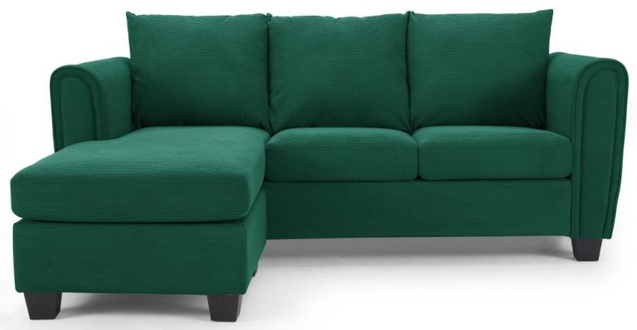 Holly Small Cord 3 Seater Sofa and Chaise - TGC