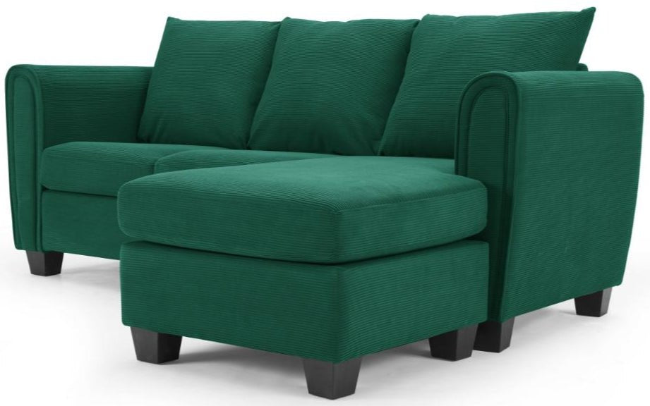 Holly Small Cord 3 Seater Sofa and Chaise - TGC
