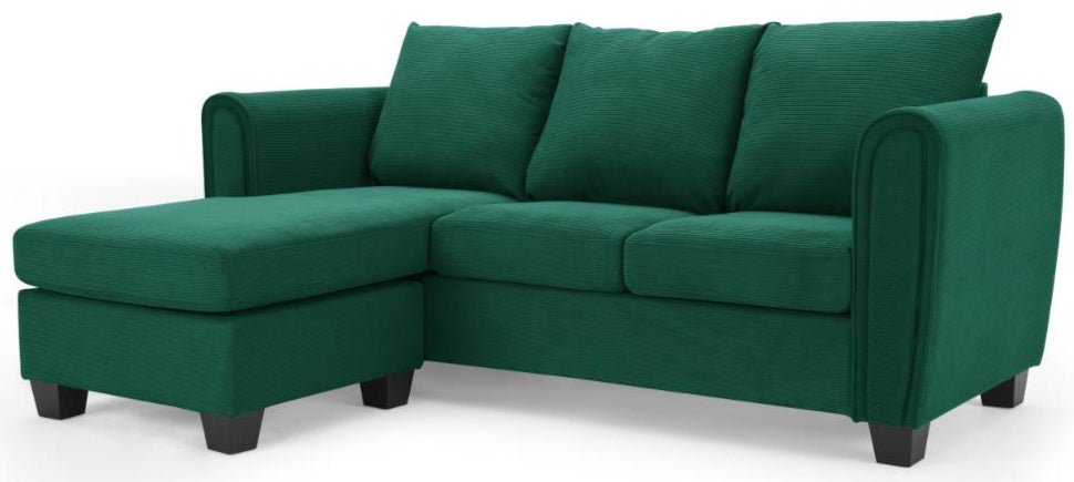 Holly Small Cord 3 Seater Sofa and Chaise - TGC