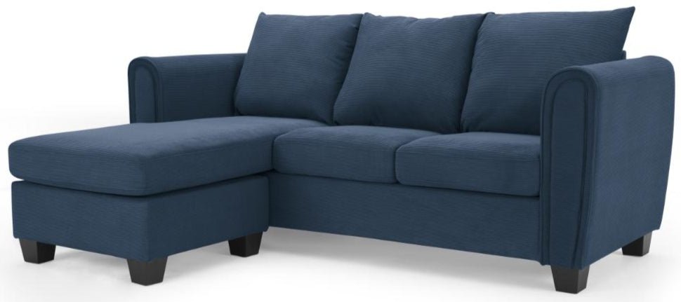 Holly Small Cord 3 Seater Sofa and Chaise - TGC