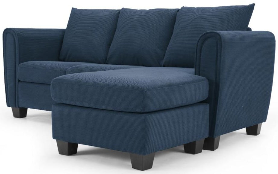 Holly Small Cord 3 Seater Sofa and Chaise - TGC