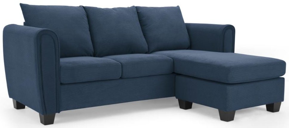 Holly Small Cord 3 Seater Sofa and Chaise - TGC