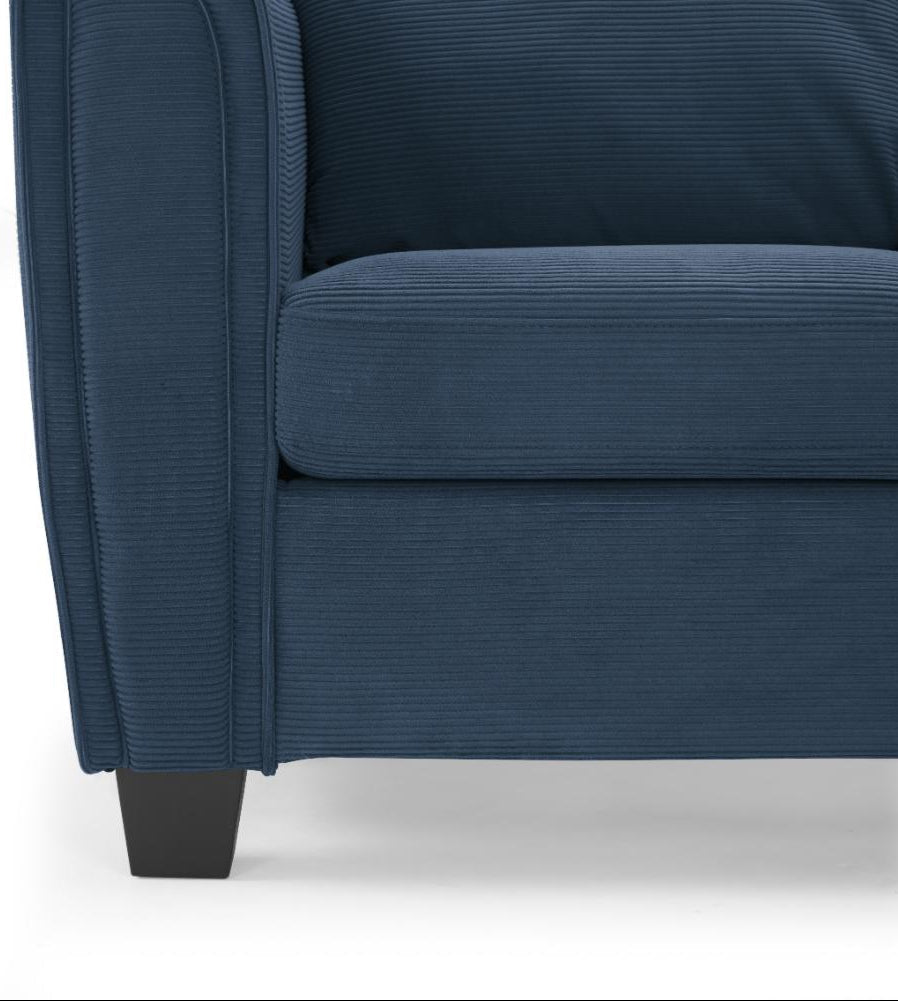 Holly Small Cord 3 Seater Sofa and Chaise - TGC