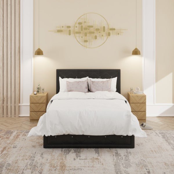 Hollywood Diamante Backed Ottoman Bed - GFW