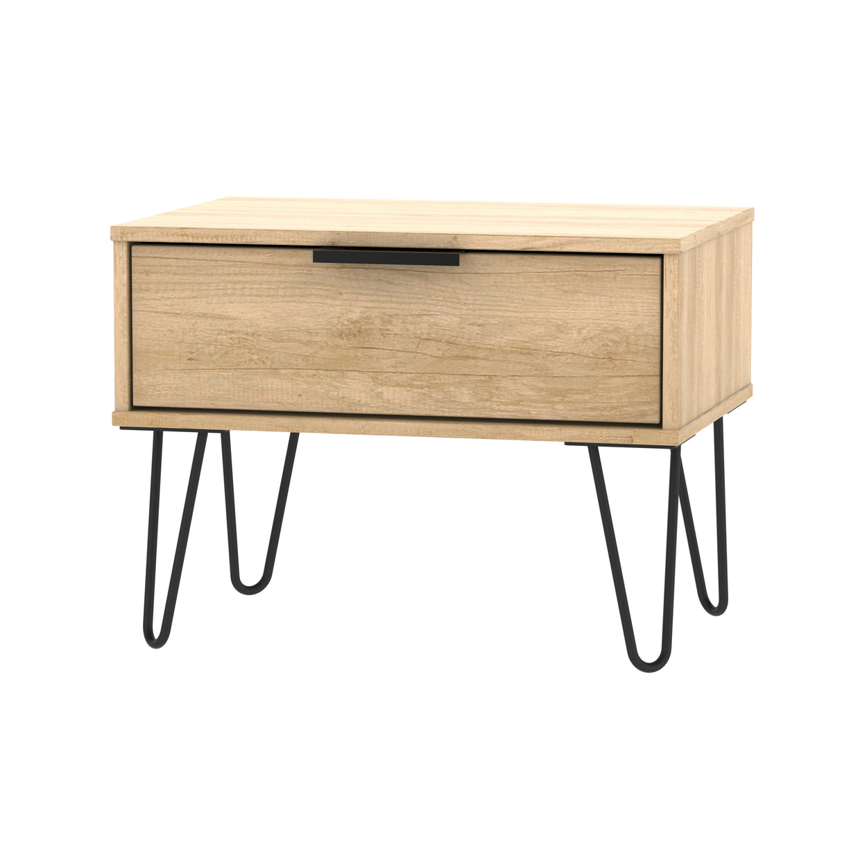 Hong Kong 1 Drawer Midi Chest with Hairpin Legs - Welcome Furniture