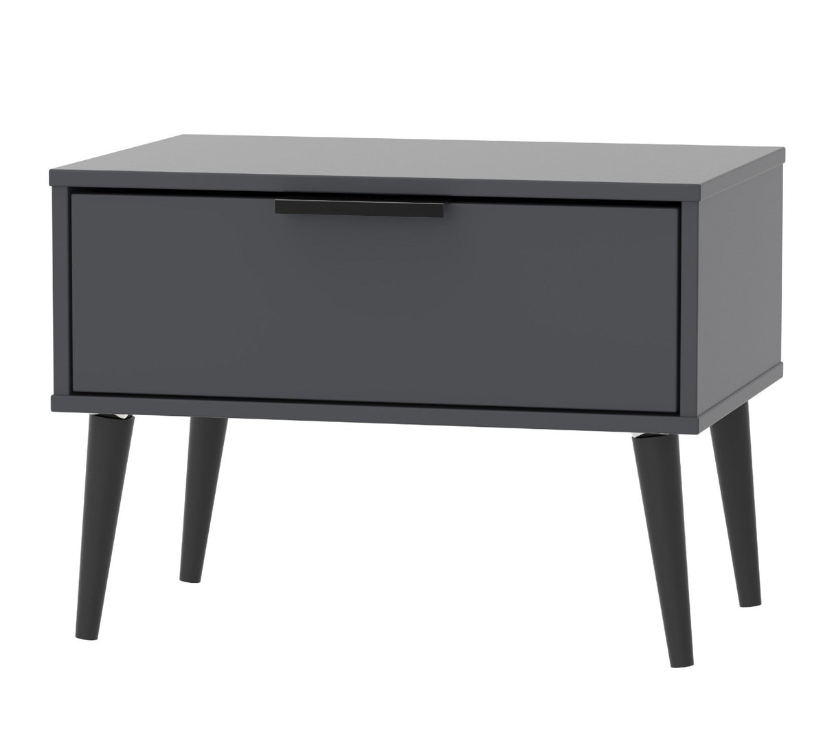 Hong Kong 1 Drawer Midi Chest with Scandinavian Dark Legs - Welcome Furniture