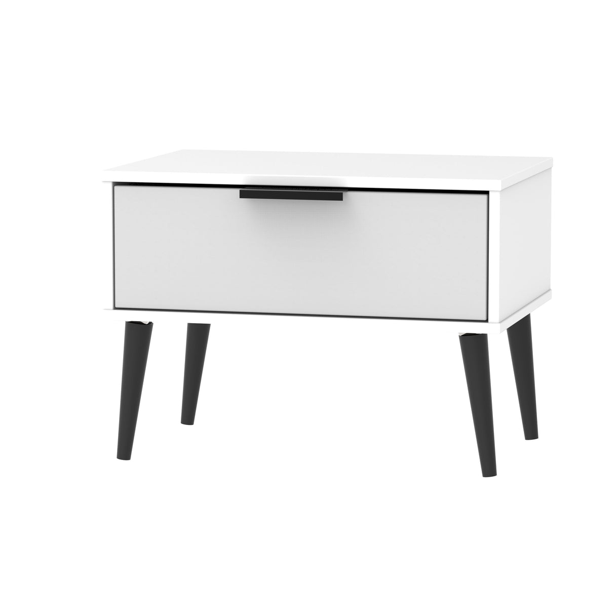 Hong Kong 1 Drawer Midi Chest with Scandinavian Dark Legs - Welcome Furniture