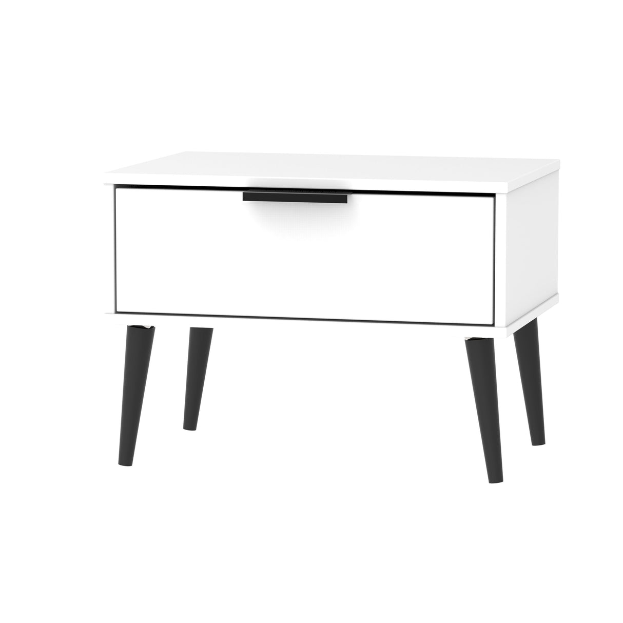 Hong Kong 1 Drawer Midi Chest with Scandinavian Dark Legs - Welcome Furniture