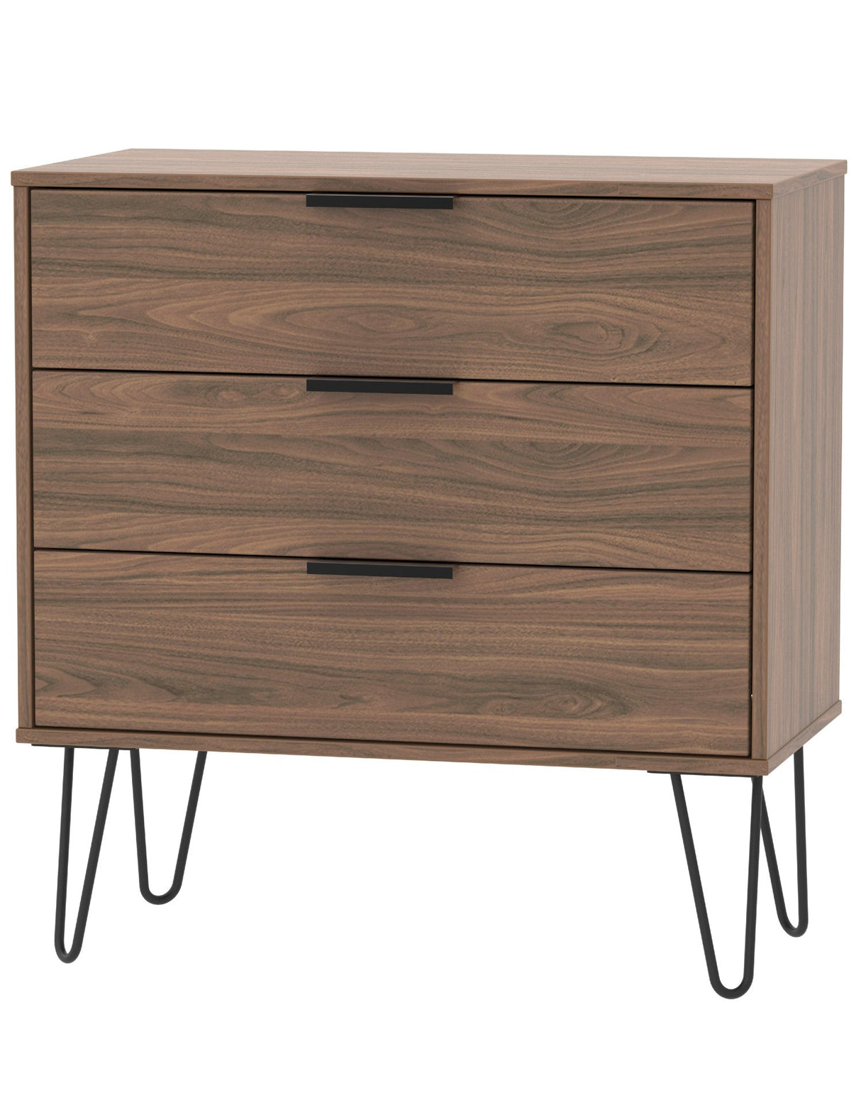 Hong Kong 3 Drawer Chest with Hairpin Legs - Welcome Furniture