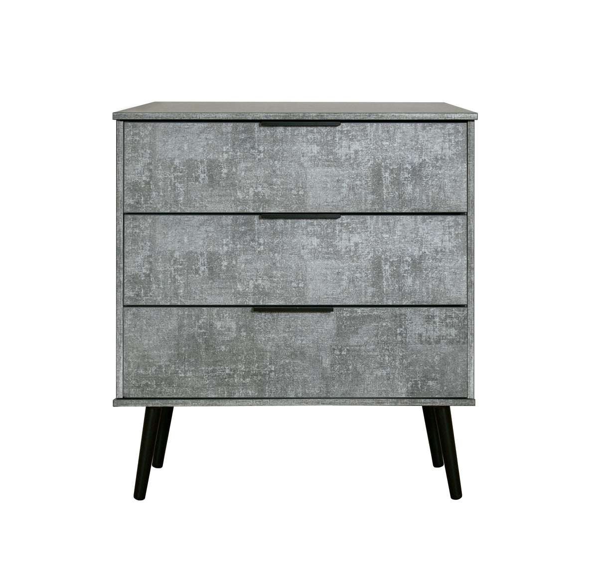 Hong Kong 3 Drawer Chest with Scandinavian Dark Legs - Welcome Furniture