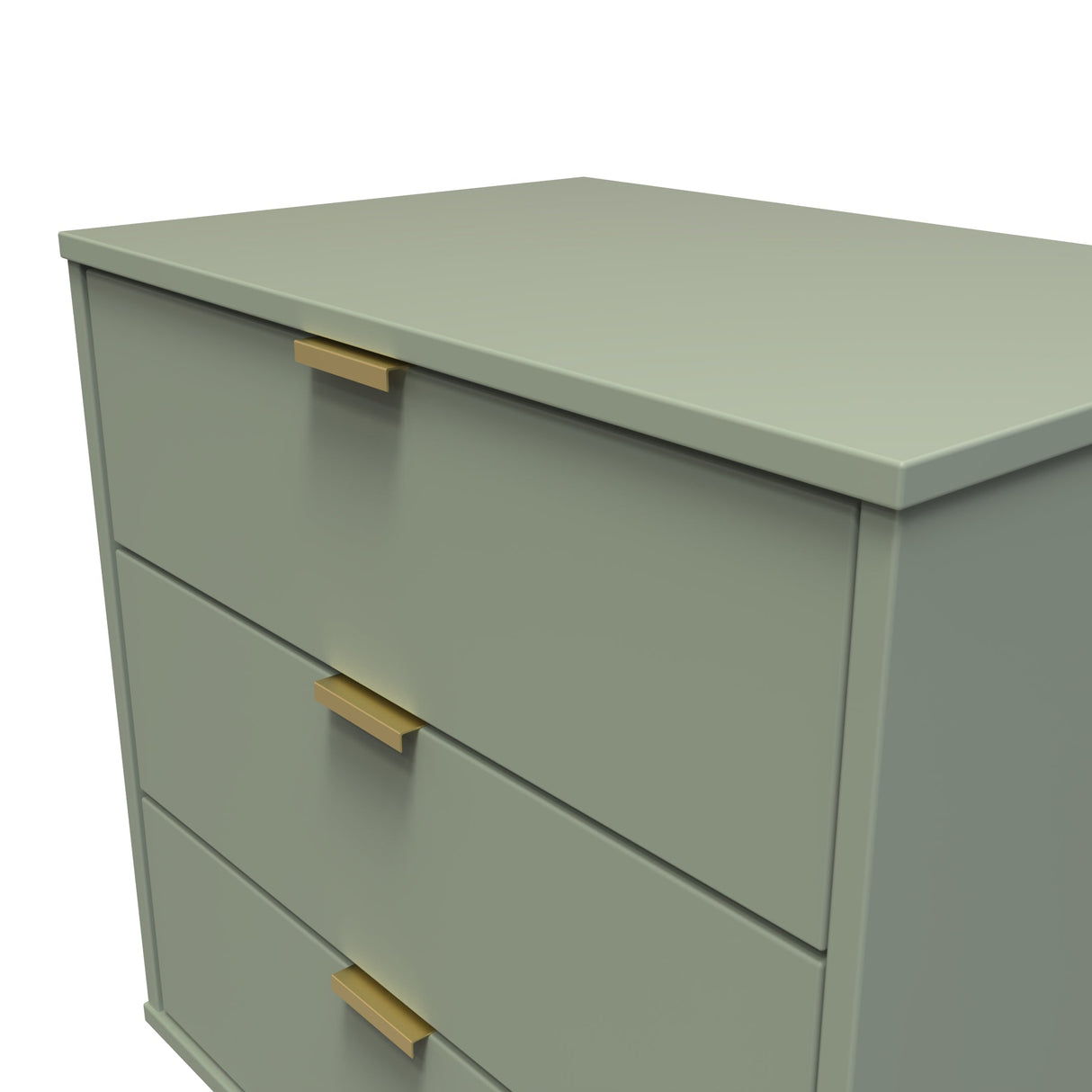 Hong Kong 3 Drawer Midi Chest with Gold Hairpin Legs - Welcome Furniture